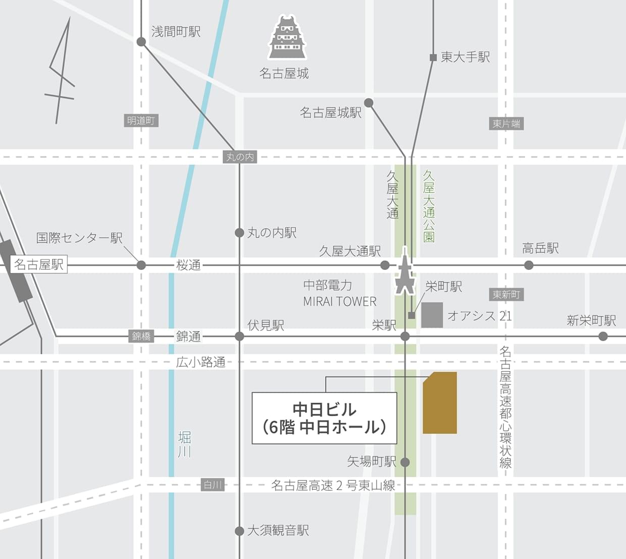 会場までの地図。